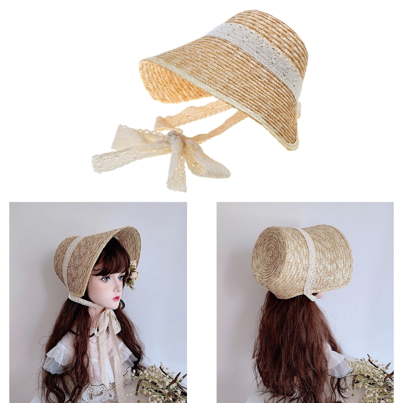 Bucket Hat Straw - Cô Gái Ngọt Ngào Mũ Chống
