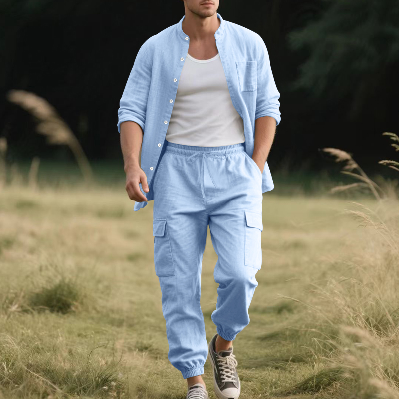 Men's Linen Breathable Two-Pie - đánh giá và giá Linen Shirt Breathable