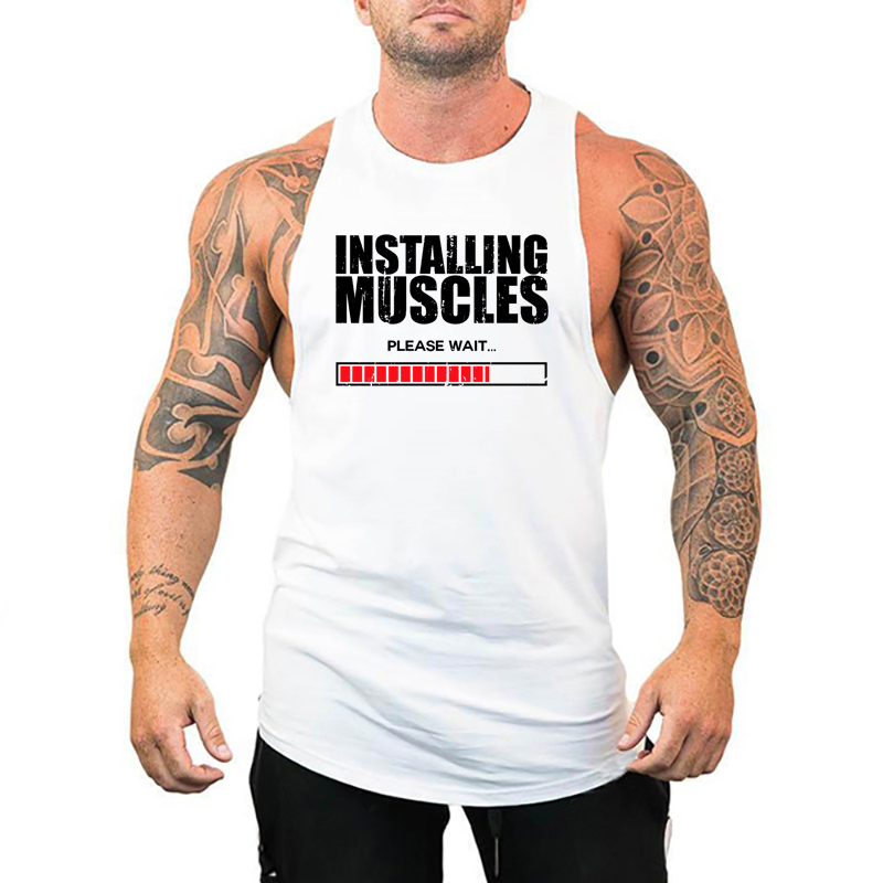 Installing Muscles Please Wait - đánh giá và giá Tank Top Muscle