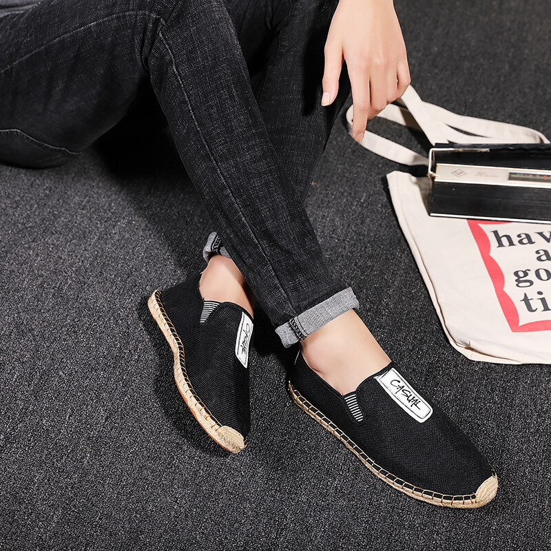 Linen Male Casual Shoes Loafer - đánh giá và giá Espadrille Slip On